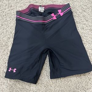 Pink and black softball sliding shorts